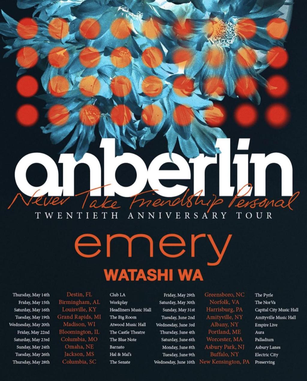 Anberlin celebrate 20 years of “Never Take Friendship Personal” with US tour dates&nbsp;announcement